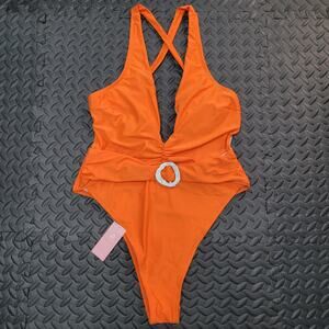 Cupshe NWT One-Piece Swimsuit Spring Break Vacation Ready Poolside Summer Neon